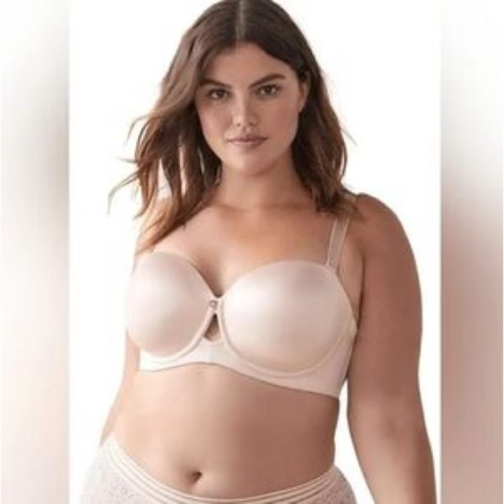 Pennington's Ashley Graham Cream Strapless Phenomenon Bra Removable Straps 48DDD